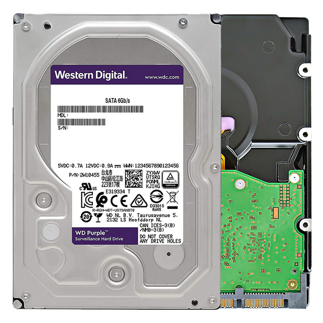 Purple 2TB SATA 3.5 Inch Internal HDD with 64MB Cache Quiet 5400RPM for Desktop Use New Product