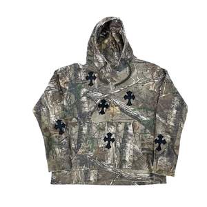 OEM personalizado bordado más tamaño Sudadera con capucha de peso pesado 100% algodón Real Tree Camo Sudadera con capucha cruzada - Product Image 2