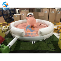 Videur gonflable mécanique commercial de cochon de taureau de taille personnalisée par conception professionnelle pour des structures extérieures de jouets de taureau d'adultes
