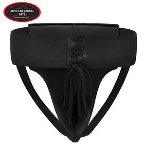 En color negro Pu cuero logotipo personalizado impresión nueva llegada producto adulto boxeo ingle guardia por ABDULLAH artes marciales - Product Image 2