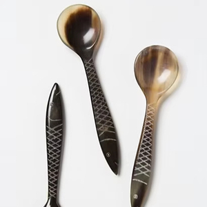 เครื่องใช้บนโต๊ะอาหารสไตล์สัตว์ไม่เหมือนใครช้อนเขาวัวควายขัดมันดีไซน์ไม่เหมือนใครสำหรับตกแต่งโต๊ะในร้านอาหาร - Product Image 1