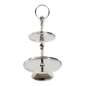 A.H. Décoration de mariage décorative, support à gâteau carré en aluminium à 5 niveaux, hauteur 200 cm, nickelé, certifié CE, résistant au four, luxe - Product Image 5