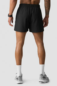Short d'entraînement noir de haute qualité pour hommes avec tissu flexible à séchage rapide et poche zippée pour l'entraînement quotidien et les shorts de sport - Product Image 3