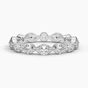 Anillo de Bodas de compromiso de diamante de moissanita de oro de 10K, joyería fina clásica para fiestas de mujeres, aniversarios, otros especiales - Product Image 1