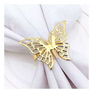Servilletero dorado exclusivo para decoración de bodas, recuerdo de fiesta 2025, Navidad, vacaciones, cenas, fiestas a precio muy barato - Product Image 3