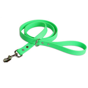 Dual Color Genuine Leather <b>Dog</b> <b>Collar</b> Solid Rivet Multi-Functional Durable Pet Leash Gold Brass Hook Walking <b>Training</b> - Product Image 3