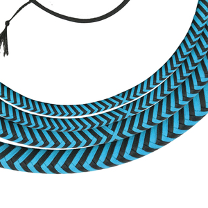 Fouet à taureau en paracorde et nylon avec poignées en cuir tressé, de 0,4 à 20 pieds, 16 tresses, fait à la main et artisanal, fouet à taureau équestre - Product Image 2