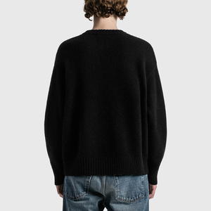 2025 personnalisé hommes respirant à manches longues pull col rond hiver pull haute qualité tricoté coton avec Logo brodé - Product Image 4