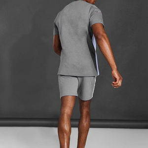 ชุดวิ่งแฟชั่นสำหรับผู้ชายชุดเดินออกกำลังกายแนวสตรีทสำหรับผู้ชายชุดใส่ลำลองคอกลมพิมพ์โลโก้ได้ตามต้องการ - Product Image 4