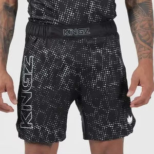 Pantalones Cortos Deportivos Personalizados con Logotipo para Entrenamiento de Jiu Jitsu, MMA, Gimnasio, para Hombre, 100% Poliéster, Cintura Elástica, Transpirables e Impermeables - Product Image 1