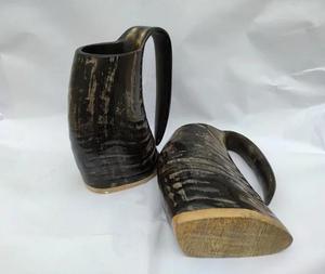 Taza de cuerno de vino vikingo de alta calidad, estilo europeo, cuerno de buey de búfalo tallado, ágata, tendencia caliente, estilo Animal, decoración de jarra de café - Product Image 4