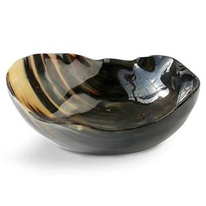 Cuenco de cuerno con acabado brillante, aspecto orgánico hecho a mano para aperitivos o decoración de mesa, perfecto para la decoración del hogar inspirada en la naturaleza - Product Image 1