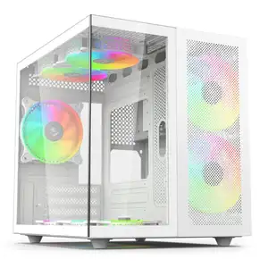 2023 nuevo diseño de fábrica Gaming computador case ATX PC HD usb3.0 Vidro temperado case do computador & toalhas chassi