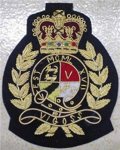 Badge brodé fait main personnalisé avec fil de bullion, accessoires de vêtement, fils à coudre, patchs - Product Image 4