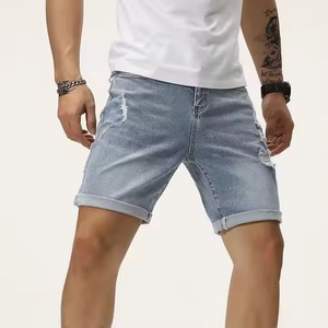Fabricante 2025 nuevos pantalones cortos de mezclilla de moda para hombres/pantalones cortos de mezclilla de precio barato para hombres/pantalones cortos de mezclilla rasgados con logotipo personalizado para hombres - Product Image 4