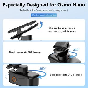 Amazear คลิปติดหมวกอุปกรณ์เสริมกล้องหยักแบบปรับได้สำหรับ DJI Osmo Nano - Product Image 6