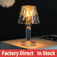 Lampe de table en cristal diamant, veilleuse LED à piles, décoration scintillante pour la maison, cadeau pour la chambre à coucher