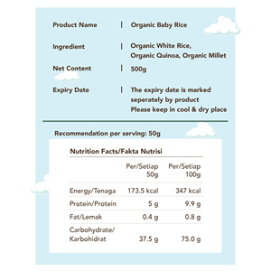 KLYNN FOOD Riz Bio pour Bébé 500g 6+ Mois Aliment Pur et Sain - Product Image 5