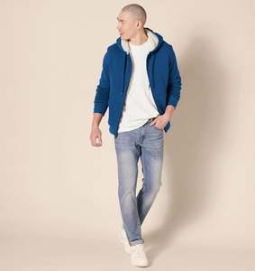 Sweat à Capuche en Denim Vintage Surdimensionné Unisexe pour Couple 2025 - Product Image 6