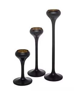 Antique Minimalist Brass Long Stemmed Tapered <b>Candle</b> Holder Stick Set Holders Gold Decorative Gold Candlestick Holder - Product Image 1