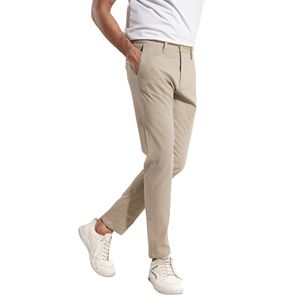 Pantalones Chinos Casuales Premium para Hombre, Corte Recto, Ajuste Moderno, Algodón Elástico, Antiarrugas, Ecológicos, Transpirables, con Pliegues Delanteros, Cintura Media - Product Image 2