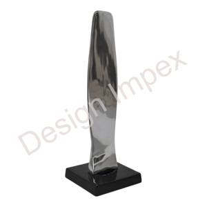 Escultura de hélice de avión abstracto pulido brillante con suministro de aviación Base decoración del hogar artesanías de Metal - Product Image 1