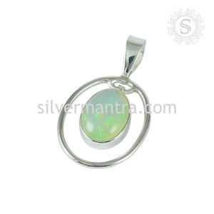 Produit le plus vendu 925 argent Sterling opale naturelle pierre précieuse forme ovale pendentif bohème bijoux faits à la main fournisseurs de gros - Product Image 3