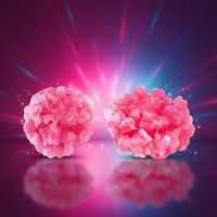 Groothandel Fruitige Aardbei Popping Harde Chocolade Snoepjes |   10g roze bal |   Bulk OEM-leverancier 180 stuks/doos |   Namu Internationaal |