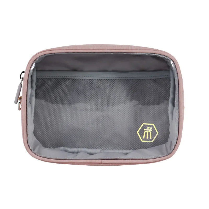 VN Factory Women Waterproof Portable Transparent Wash Matte PVC Eco-friendly PU Leather Clear Cosmetic Bag Travel Toiletry bag