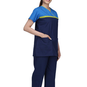 2023 diseño barato profesional ajustado médico para mujer diseño elegante uniforme de enfermera Azul Real - Product Image 1