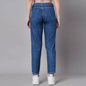 กางเกงยีนส์สตรีใส่สบายดีไซน์มาใหม่ทำจากโรงงานด้านหน้าเรียบคุณภาพดีและราคาไม่แพงสำหรับฤดูหนาว - Product Image 4