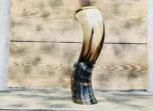 Corne à boire authentique sculptée à la main | Corne à boire personnalisée | Corne à boire Viking à vendre - Product Image 5