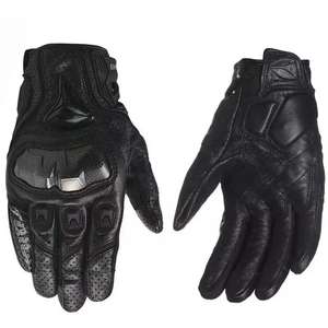 Guantes de Motocicleta de Cuero, Diseño Nuevo, Protección de Seguridad para las Manos, Dedos Completos, Cómodos, Antideslizantes y Transpirables - Product Image 1