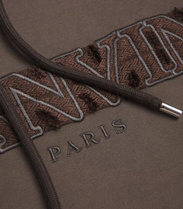 Sudadera con capucha de gran tamaño para hombre con estilo con bolsillo frontal y detalle bordado Sudadera con capucha informal para hombre y mujer - Product Image 5