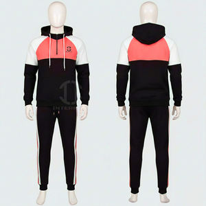 Ensemble de survêtement 2 pièces pour homme 2026 en molleton technique délavé imprimé, avec logo personnalisé, comprenant un sweat à capuche zippé et un pantalon de jogging, style streetwear de marque de luxe - Product Image 2