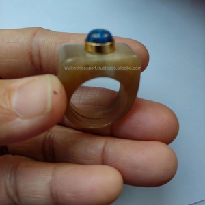 Unique Buffalo Horn Ring Christmas Party Ware Fashion <b>Jewelry</b> <b>Handmade</b> Wedding Use Short Dress Party Ware Ring Most Selling FWE - Product Image 6