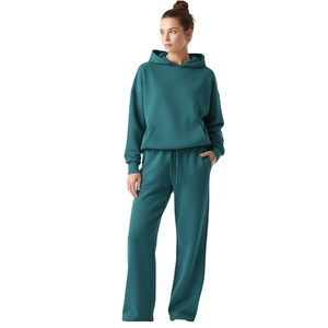 Custom Modal Printed 2 Piece <b>Set</b> Women Oversized Sweatshirt Wide Leg Sweatpants Lounge Wear Tracksuit Casual Matching Jogger <b>Set</b> - Product Image 6