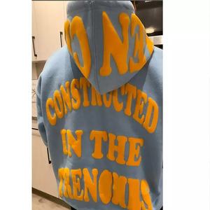 Sudadera con capucha con cordón de diseño de soplo impreso en 3D personalizado de alta calidad Sudadera con capucha OEM de tela de lana de punto nueva y de gran tamaño - Product Image 1