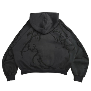 Chándal de chándal bordado con estampado de lana 100% de algodón de alta calidad personalizado hecho en fábrica, ropa de calle, conjunto de Sudadera con capucha - Product Image 2