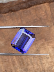7,01 quilates azul real tanzanita piedra preciosa Octágono Esmeralda corte Deluxe Color Zoisite lupa para collar o fabricación de joyas - Product Image 5