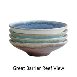 Bol salade con esmalte reactivo clásico, cuenco grande para ensalada y frutas, platos <span class=keywords><strong>de</strong></span> cerámica para pasta y fideos, venta al por mayor - Product Image 5