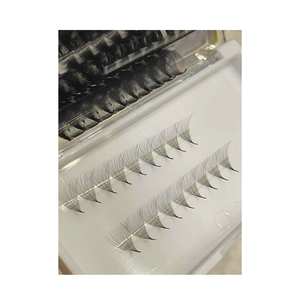 Extensions de cils synthétiques faites à la main Nhu Y NY16D, volume intense, pour maquillage quotidien, emballage fabricant Vietnam, design 3D noir - Product Image 3