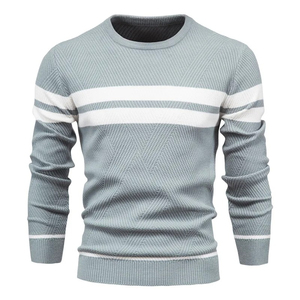 Pull en cachemire chaud d'hiver pour homme, doux, respirant, texture tricotée, anti-froissement, logo frontal - Product Image 6