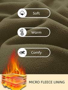 Sudadera informal de cuello redondo de manga larga de poliéster/algodón sólido para hombre, jersey de lana cálido para invierno, Sudaderas con cuello levantado, teñido liso - Product Image 4