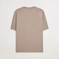 T-shirt ample personnalisé pour homme en coton tricoté 100 %, col rond, manches courtes, épaules tombantes, imprimé numérique – Vente en gros