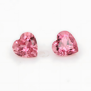 Lab Grown Pink Sapphire Heart Cut flame fusion color Loose Gemstone Jewellery Making Synthetic created 6mm to 20mm corundum - Product Image 3