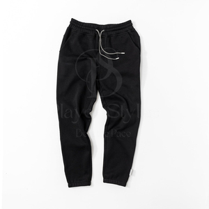 Pantalon de jogging en coton grande taille pour hommes, pantalons de survêtement décontractés confortables et légers avec logo personnalisé pour les activités de plein air de gym et de fitness. - Product Image 4