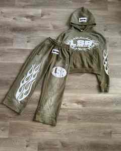 Trajes Deportivos Casuales de Invierno para Hombre, de Primera Calidad, Más Vendidos, Ecológicos, 100% Algodón, Color Sólido, Transpirables, Cómodos y de Secado Rápido - Product Image 2