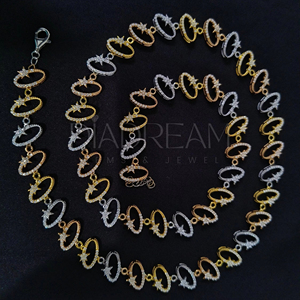 Premium 925 Cadena de plata esterlina corte Leb crecido diamante Venta caliente collares finos para hombres mujeres para regalos compromisos - Product Image 1