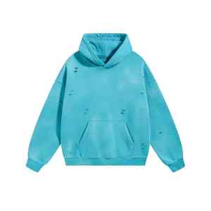 Diferentes colores Hombres Sudaderas con capucha desgastadas Personalizada de gran tamaño Nuevo estilo de moda Personalizar su logotipo de marca Nuevo diseño Sudaderas con capucha para hombres - Product Image 3